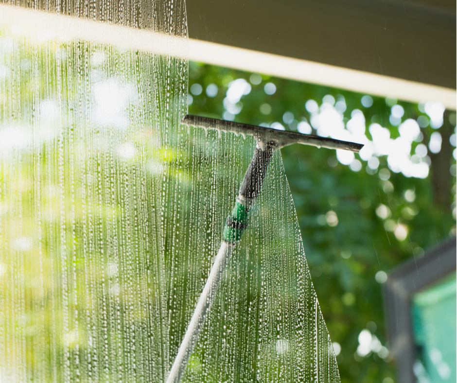 Window cleaning service in South Jordan & Salt Lake City by J&A Landscaping – streak-free shine and improved visibility.