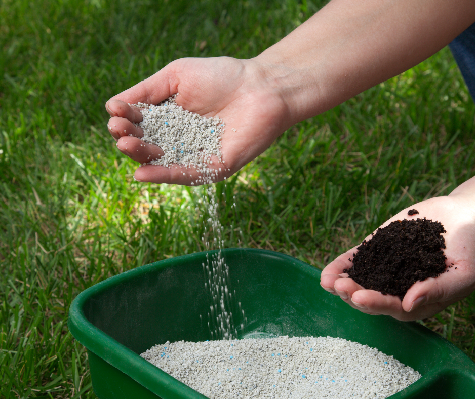 Lawn fertilization service in South Jordan & Salt Lake City by J&A Landscaping – promoting greener, healthier lawns.